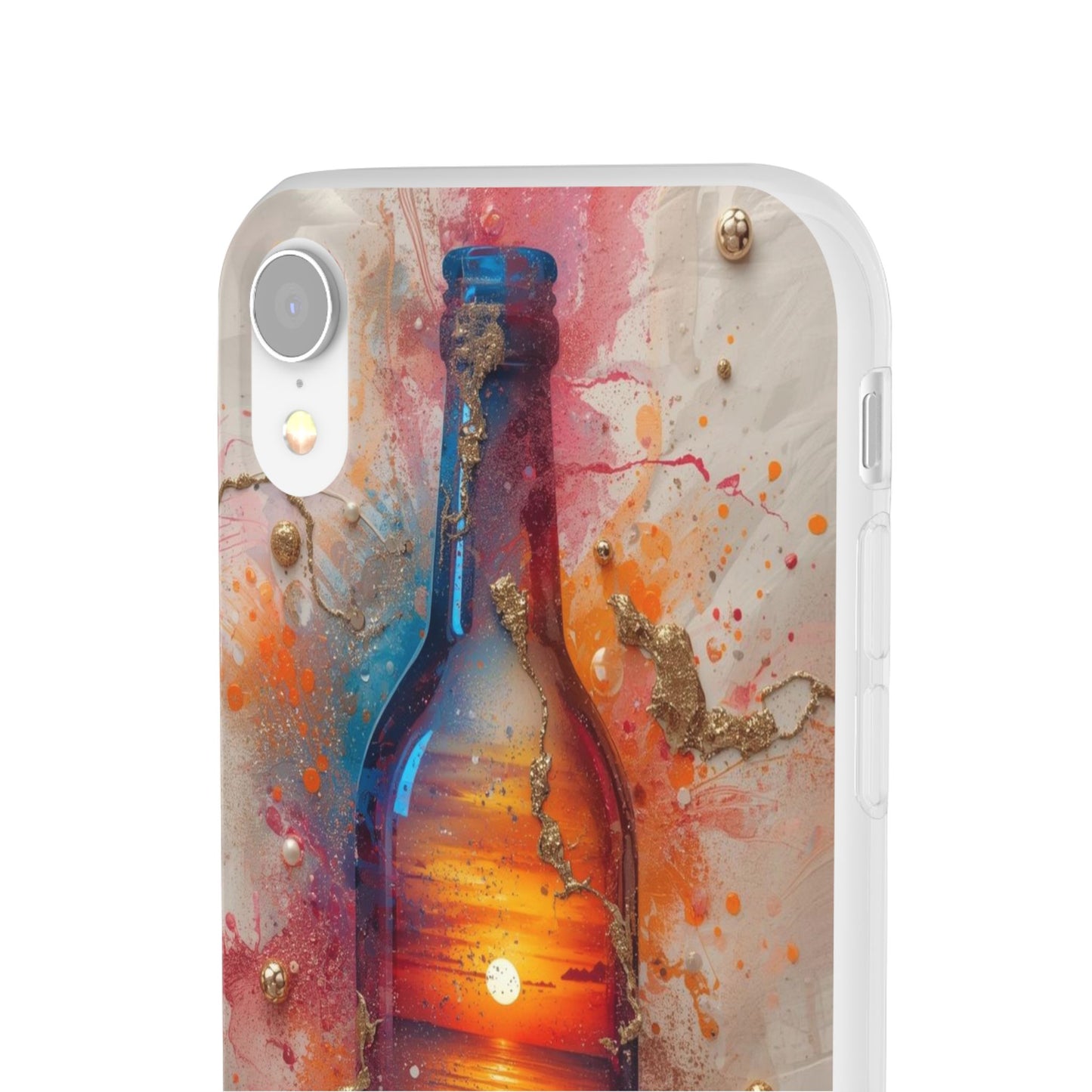Copy of Floral Holographic Phone Case — Iridescent Leaves & Flowers Flexi Case
