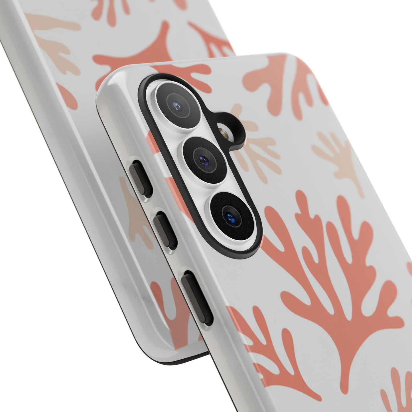 Coral Reef Pattern Tough Phone Case — Pink Beachy Protective Cover
