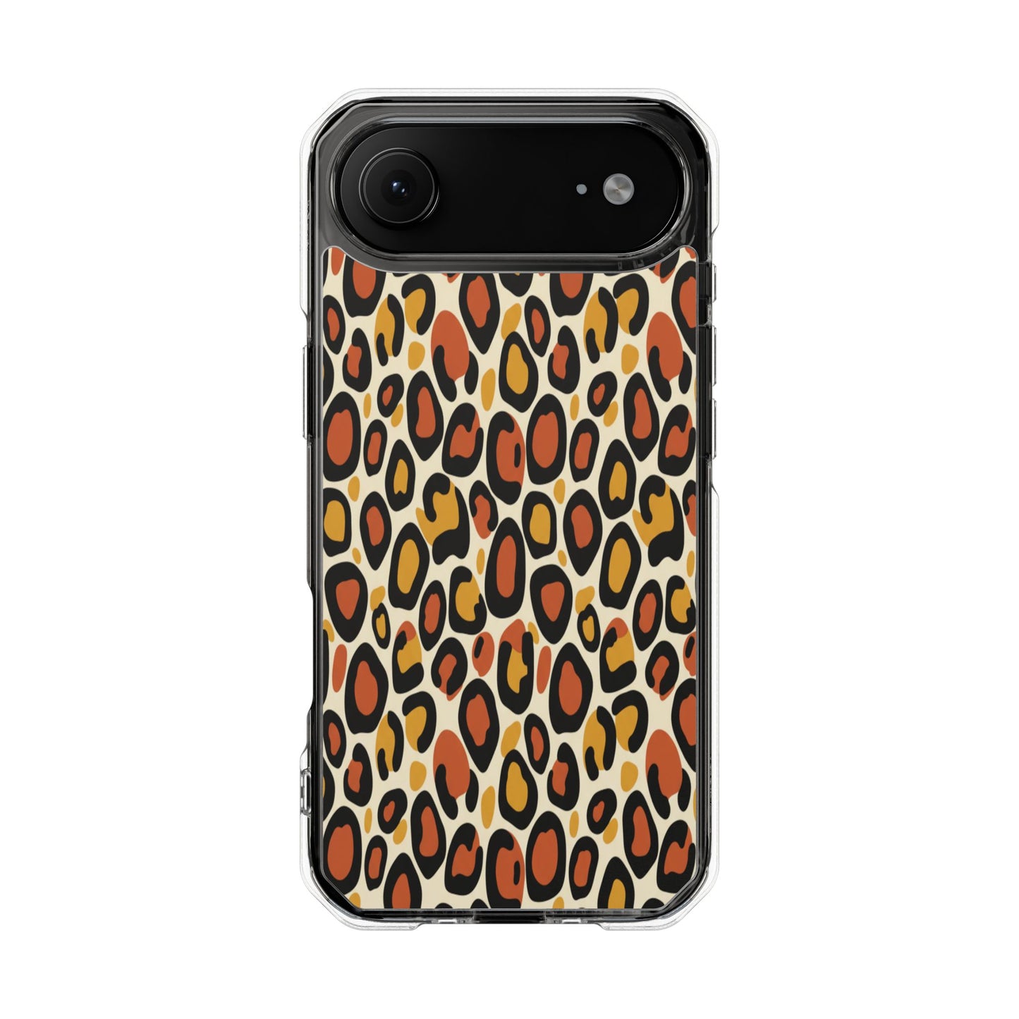 Leopard Print Magnetic Clear Impact Phone Case