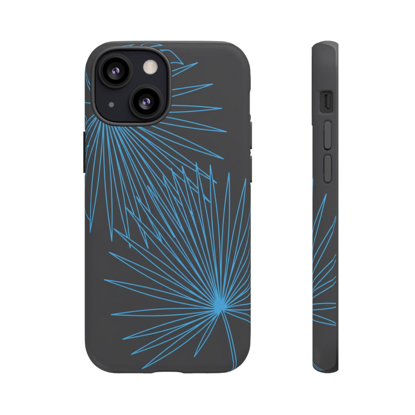 Blue Dandelion Burst Tough Phone Case — Protective Floral iPhone Cover