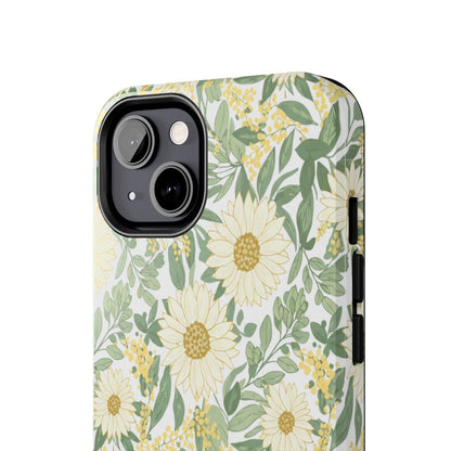 Daisy Meadow Tough Phone Case — Floral Protective Phone Cover