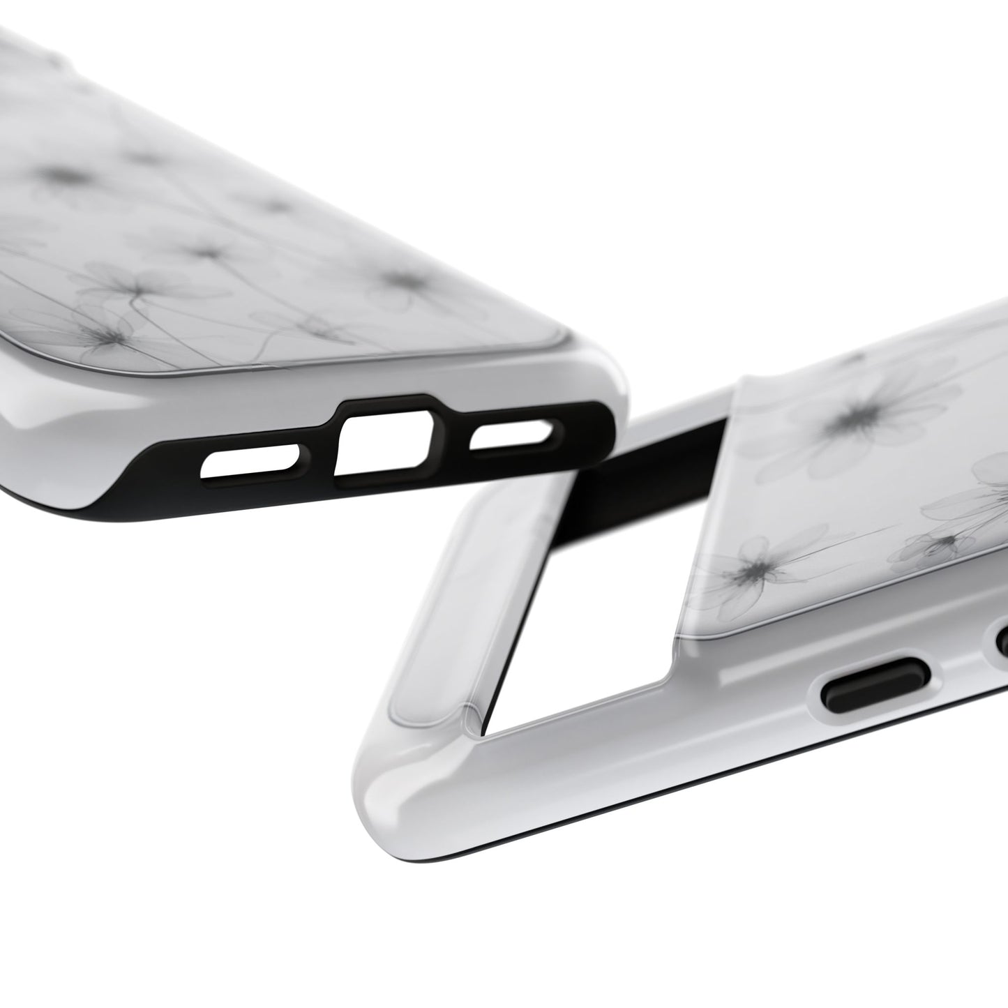 Tough Case — Black & White Floral Tough Phone Case