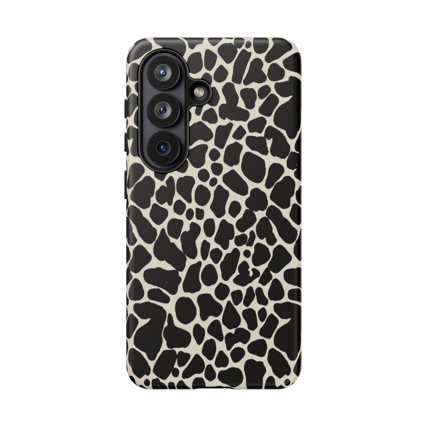 Black and White Cowhide Phone Case — Protective Tough Case