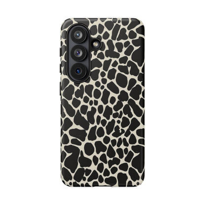 Black and White Cowhide Phone Case — Protective Tough Case