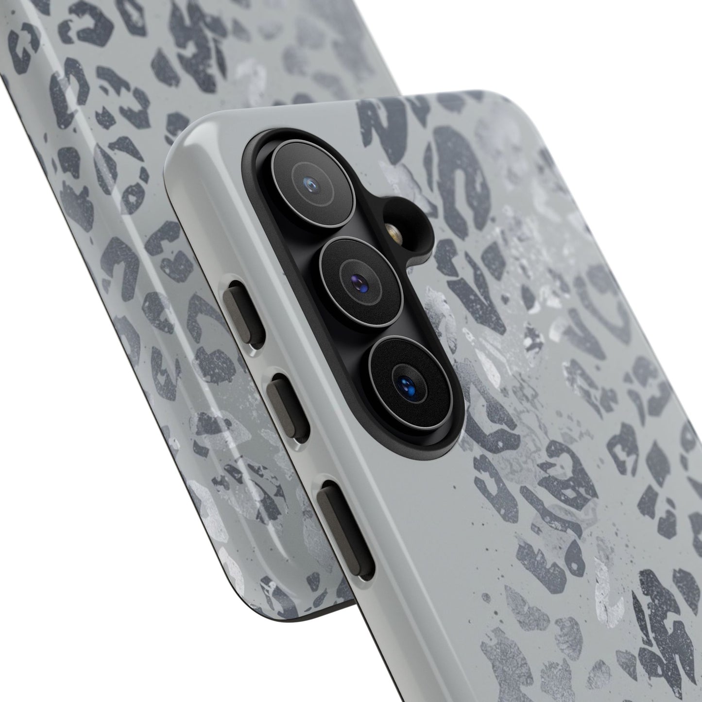 Gray Leopard Print Tough Phone Case