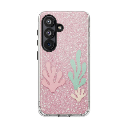 Pink Glitter Seaweed Tough Case - Sparkle Protective Phone Cover