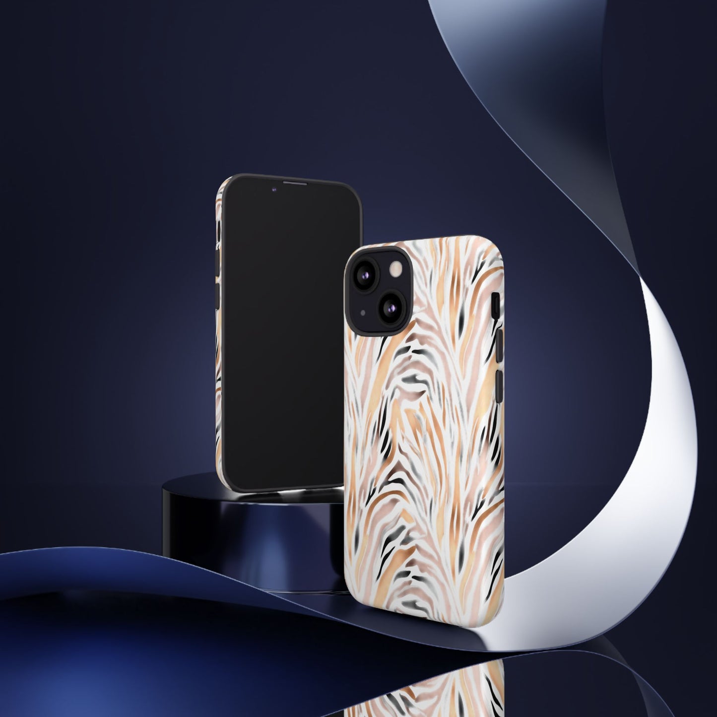 Tough Case — Neutral Watercolor Tiger Stripe Phone Case