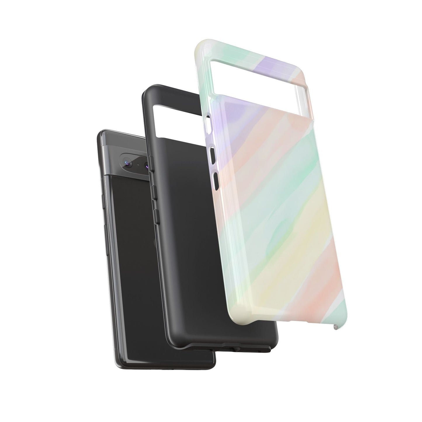Pastel Watercolor Stripe Tough Phone Case