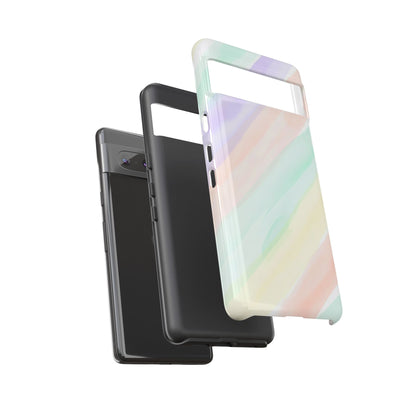 Pastel Watercolor Stripe Tough Phone Case