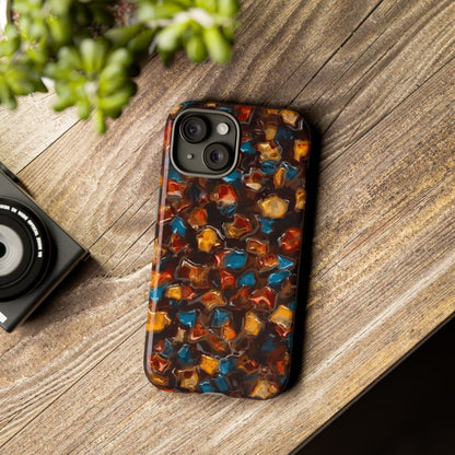 Phone Case - Amber Tortoiseshell Mosaic Protective Cover