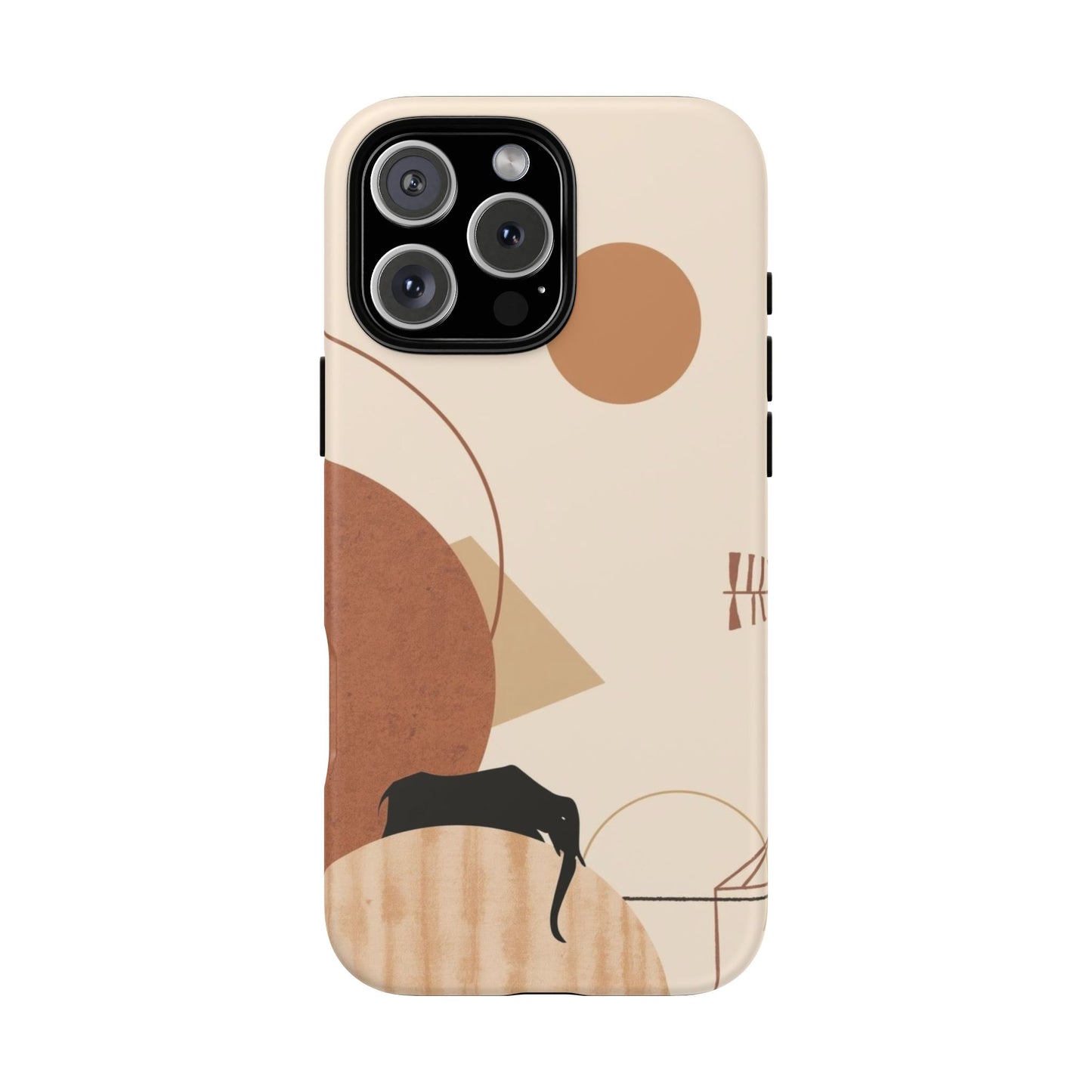 Abstract Earth Tones Phone Case — Minimal Geometric Design