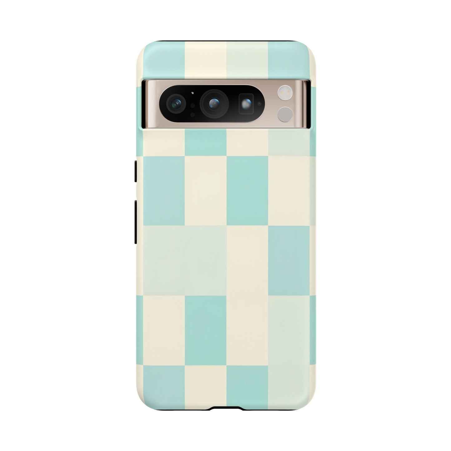 Pastel Checkerboard Tough Case – Mint & Cream Protective Phone Cover