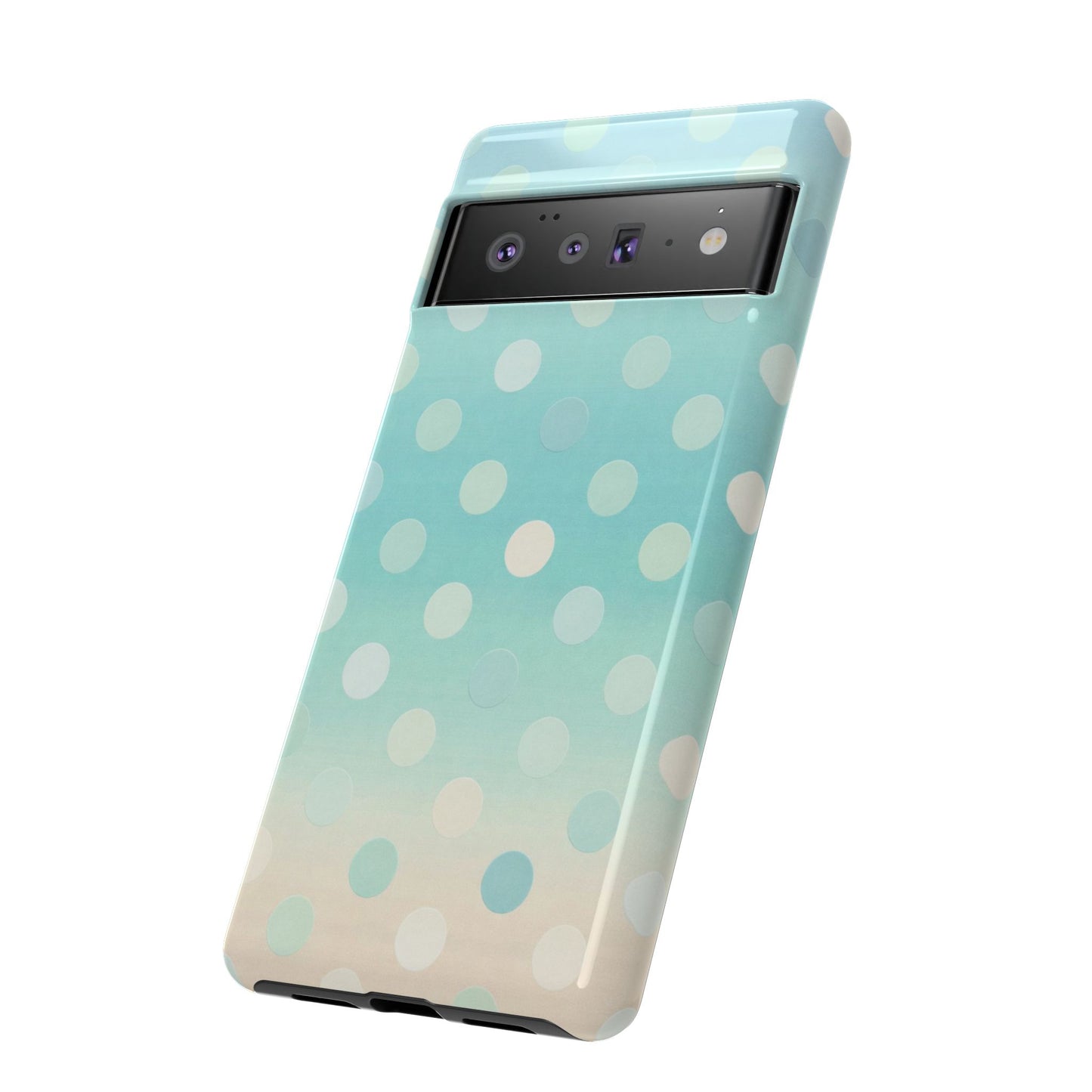 Abstract Palm Tough Phone Case — Minimal Coastal Blue Protective Cover