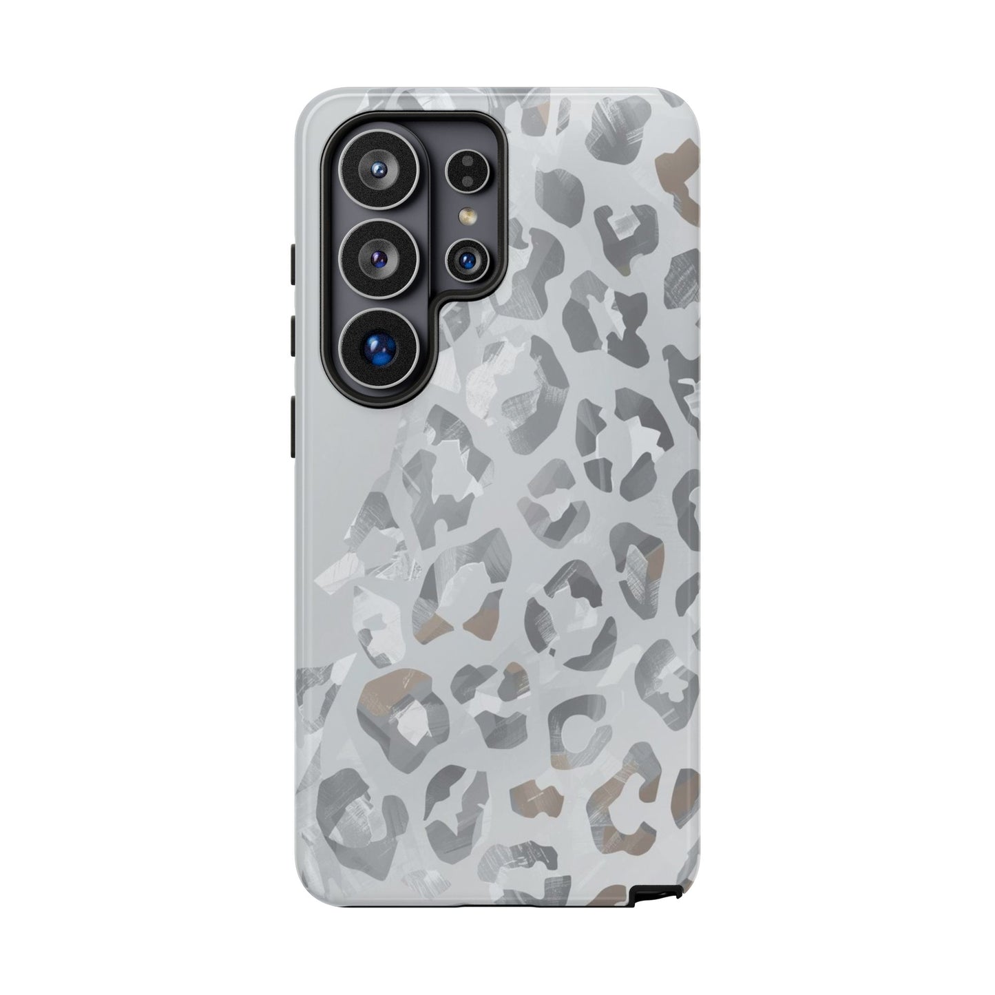 Silver Leopard Tough Phone Case