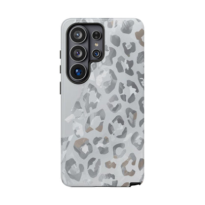 Silver Leopard Tough Phone Case