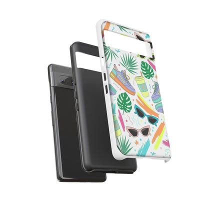 Tough Cases — Colorful Retro Sneakers & Sunglasses Phone Case