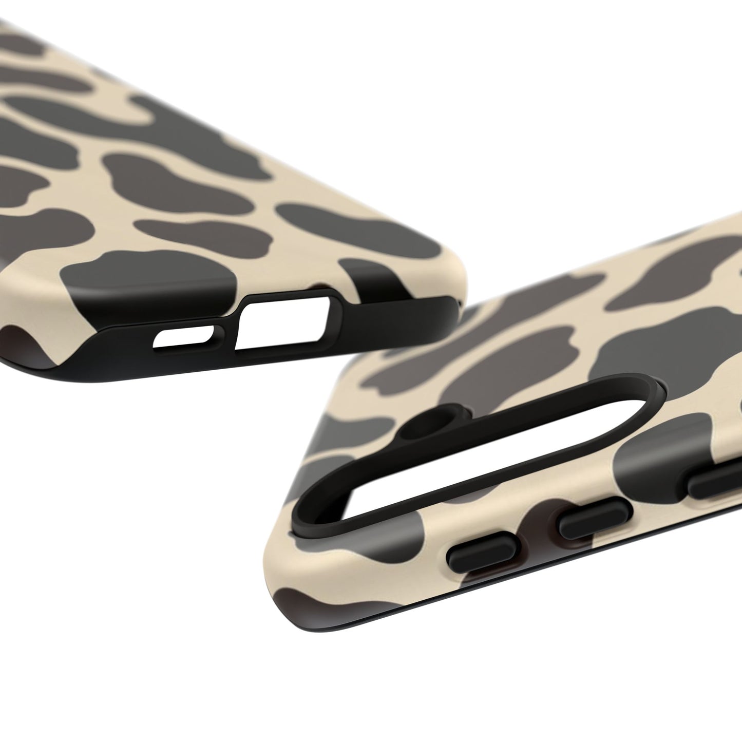 Cow Print Phone Case — Black & Cream Protective  Case