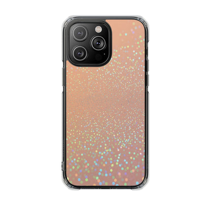 Holographic Rose Gold Glitter Clear Magnetic Phone Case