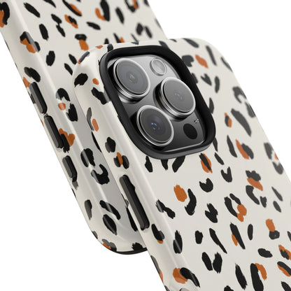 Leopard Print Tough Phone Case — Stylish Protective iPhone Cover