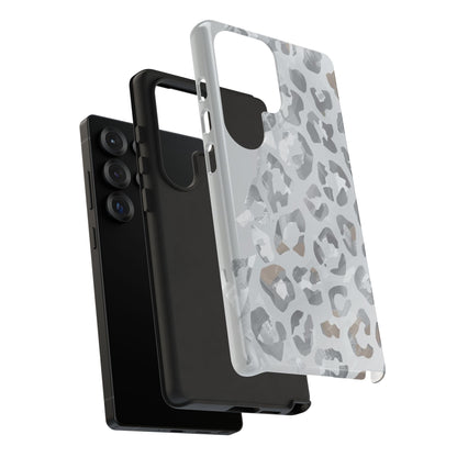 Silver Leopard Tough Phone Case