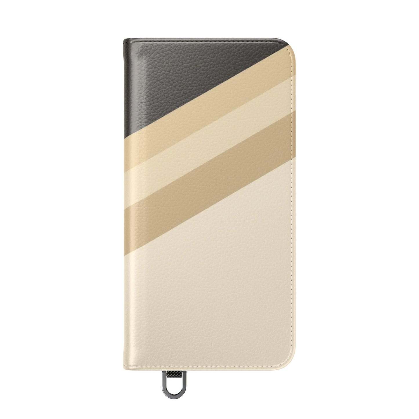 Retro Neutral Stripe Flip Phone Case — Wallet Folio with Card Slots