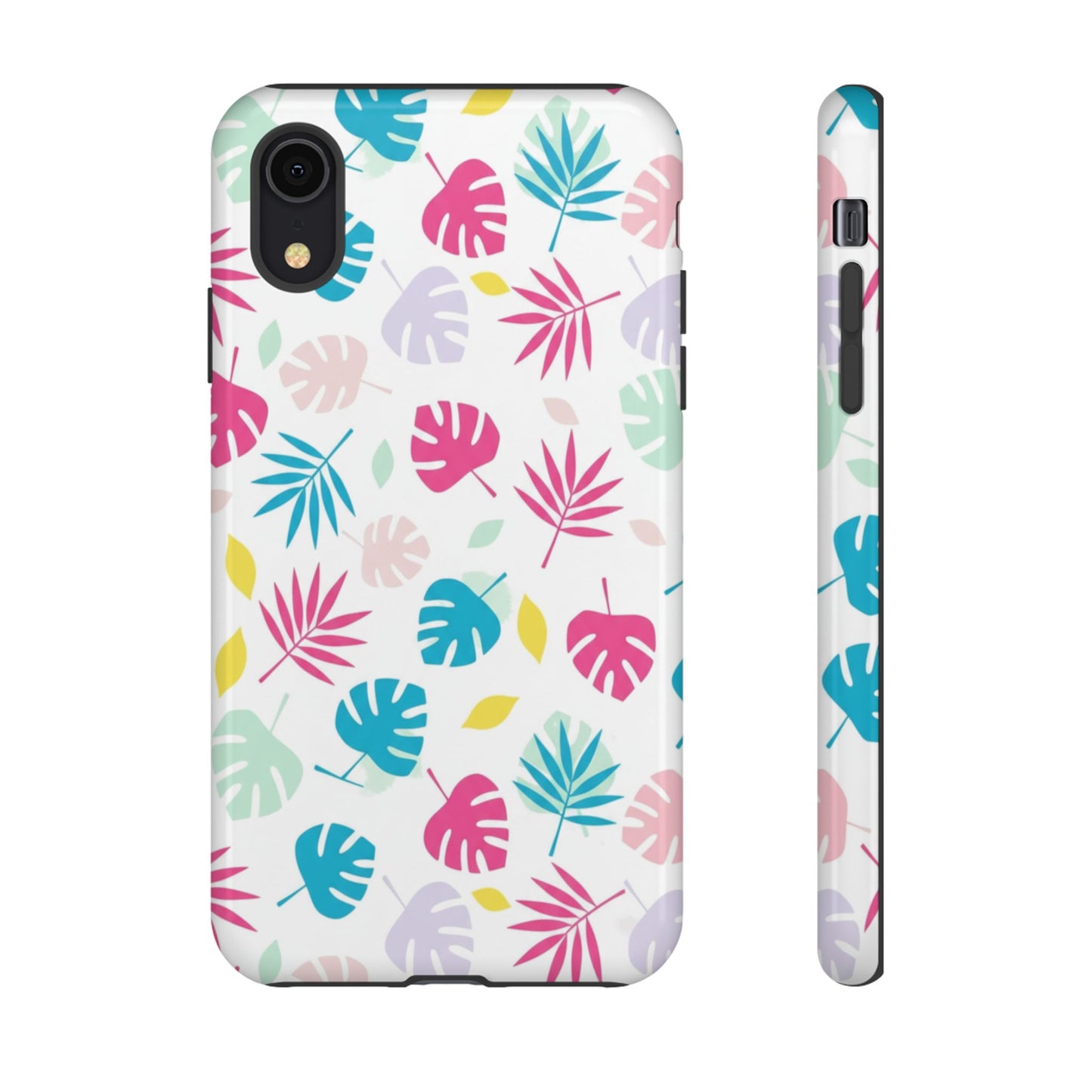 Tropical Leaf Phone Case — Colorful Pastel Monstera & Palm iPhone Case