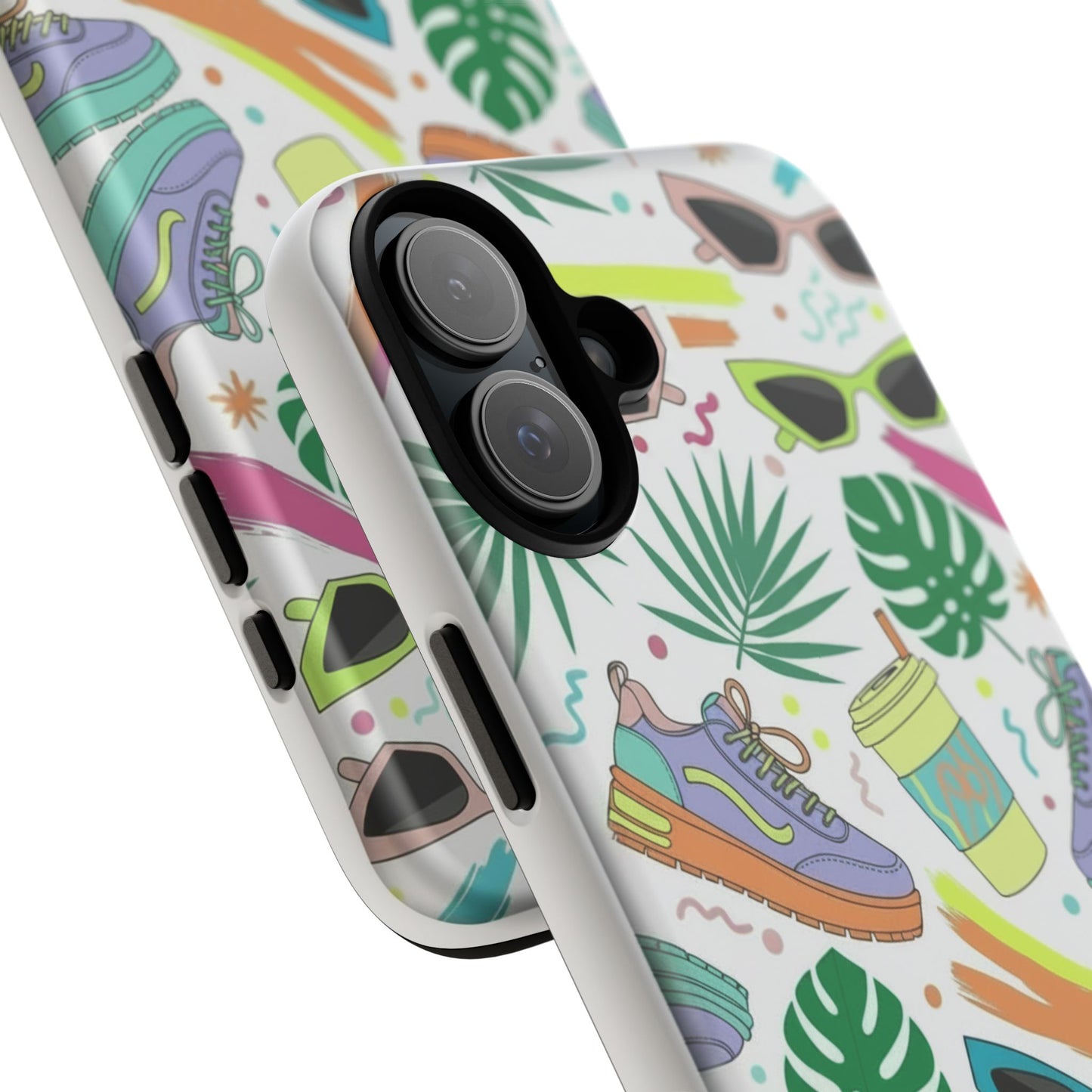 Tough Cases — Colorful Retro Sneakers & Sunglasses Phone Case