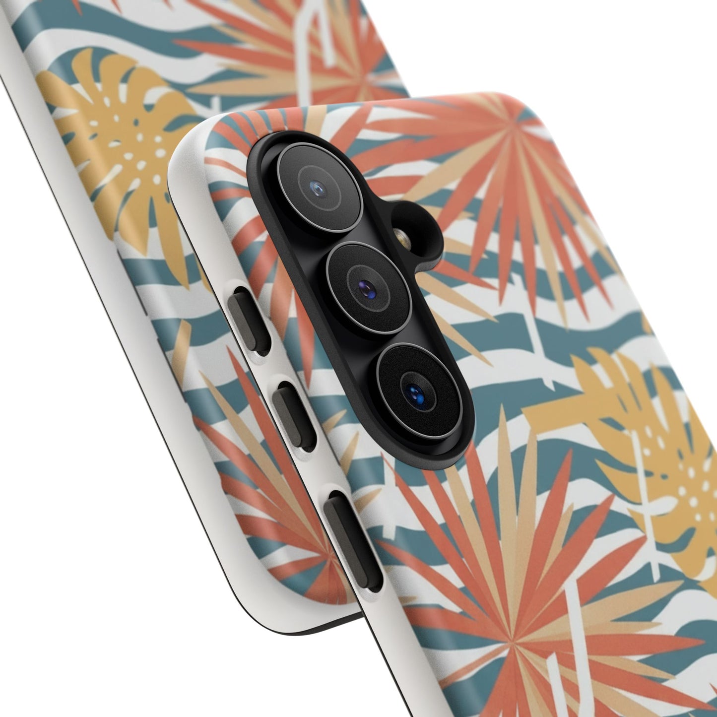Tropical Palm Tough Phone Case – Retro Wave Floral Protective Cover