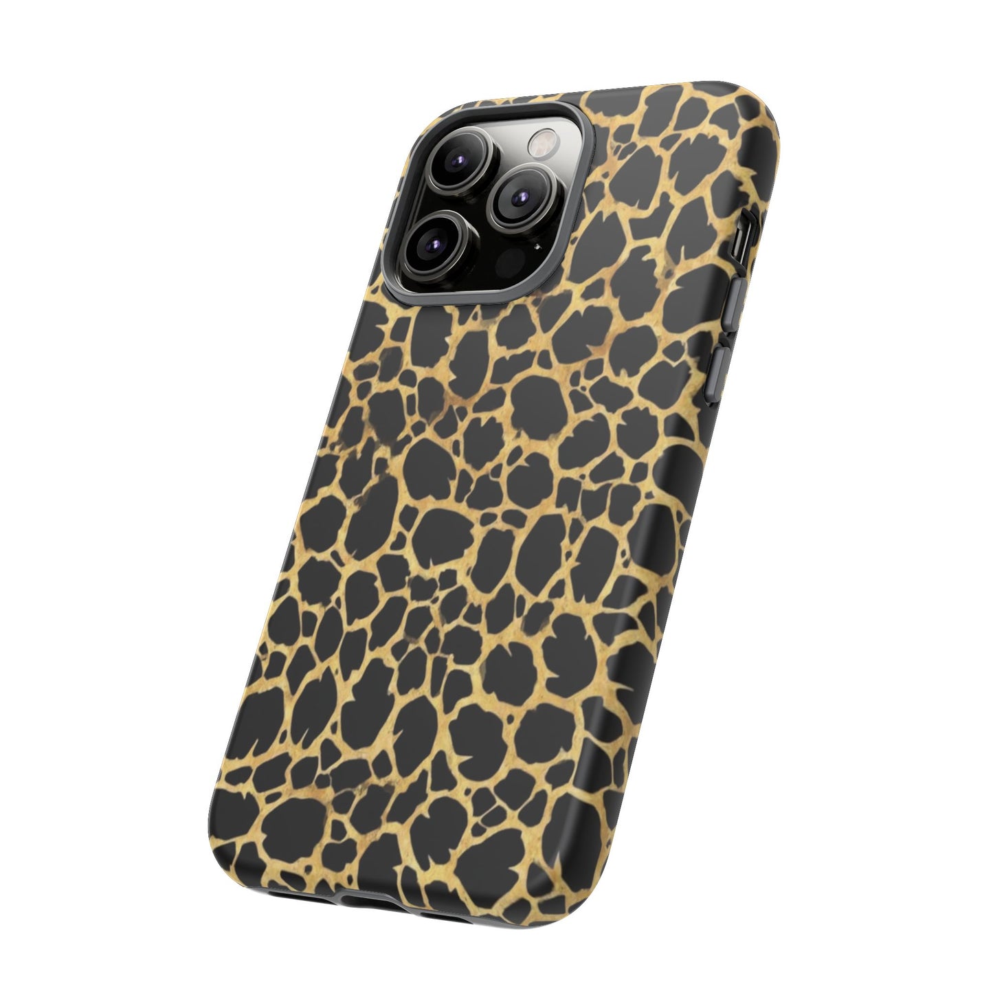 Giraffe Print Tough Phone Case — Durable Leopard-Style Protective Cover