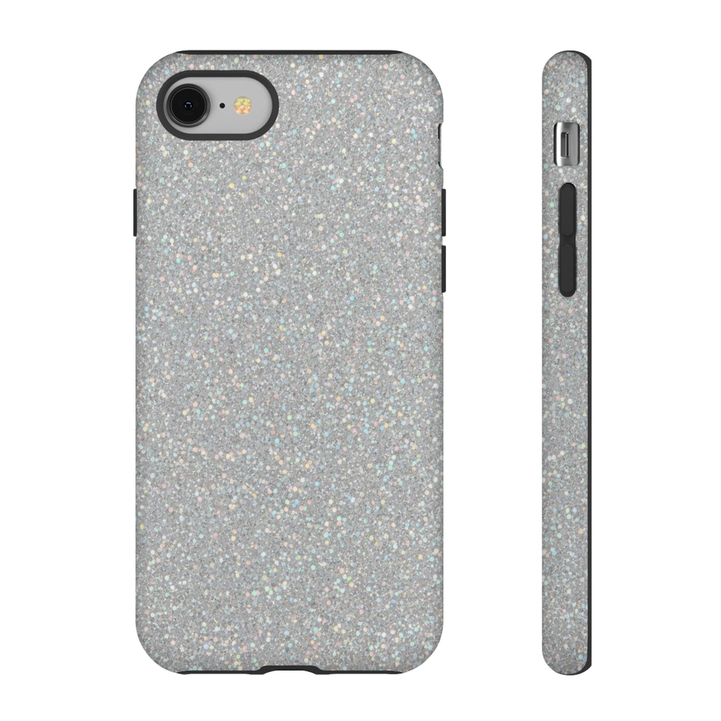 Glitter Silver Tough Phone Case — Sparkling Protective Phone Case