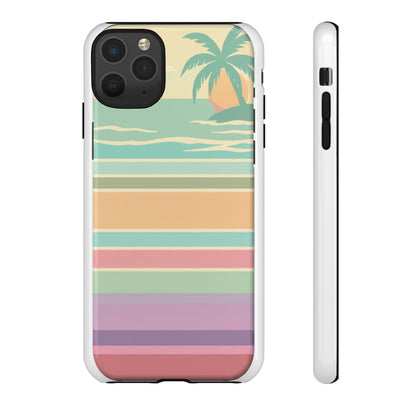 Tough Case — Retro Pastel Sunset Palm Tree Phone Case