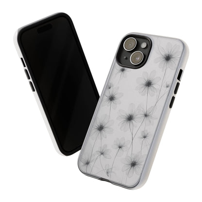 Tough Case — Black & White Floral Tough Phone Case