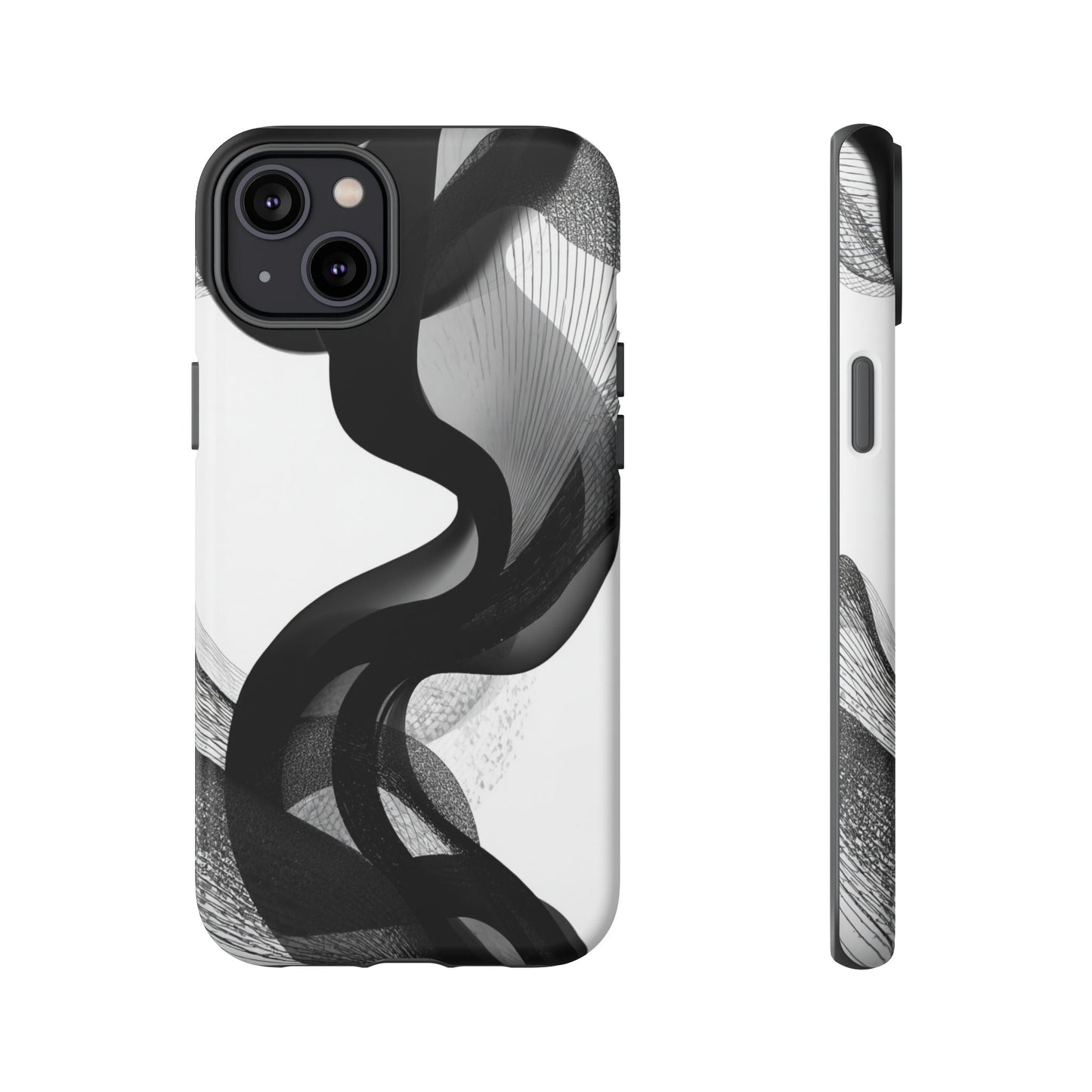 Phone Case — Monochrome Abstract Protective Cover