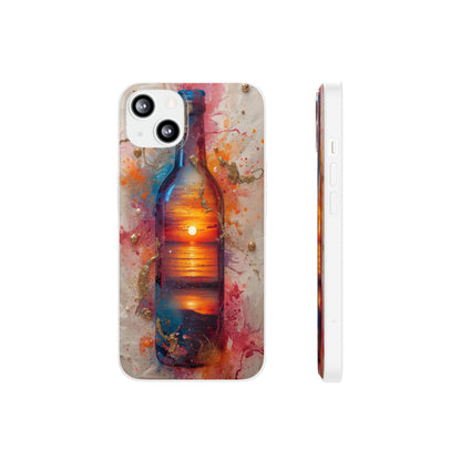 Copy of Floral Holographic Phone Case — Iridescent Leaves & Flowers Flexi Case