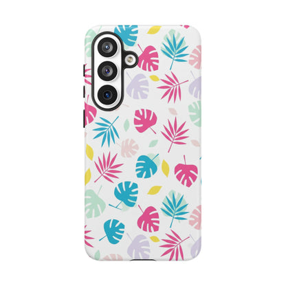 Tropical Leaf Phone Case — Colorful Pastel Monstera & Palm iPhone Case
