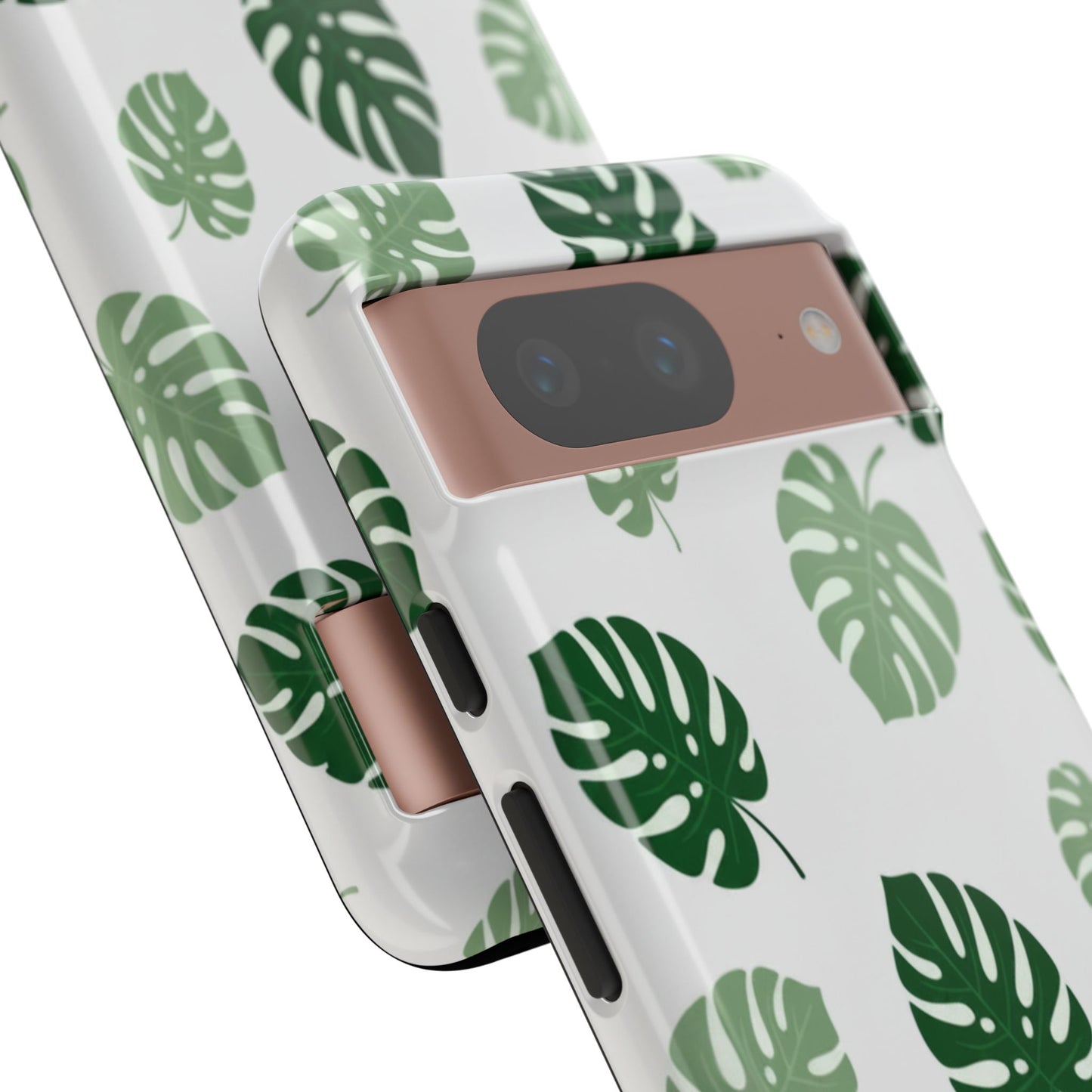Monstera Leaf Phone Case — Tropical Green Pattern Tough Case