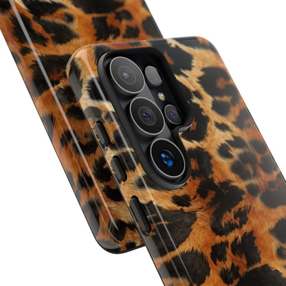 Leopard Print Tough Phone Case – Rugged Protective iPhone Cover