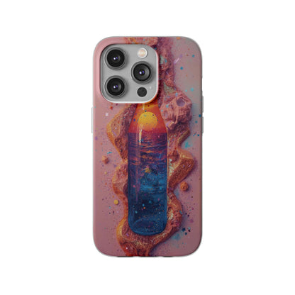 Phone Case — Surreal Sunset Bottle Art Flexible Protective Cover