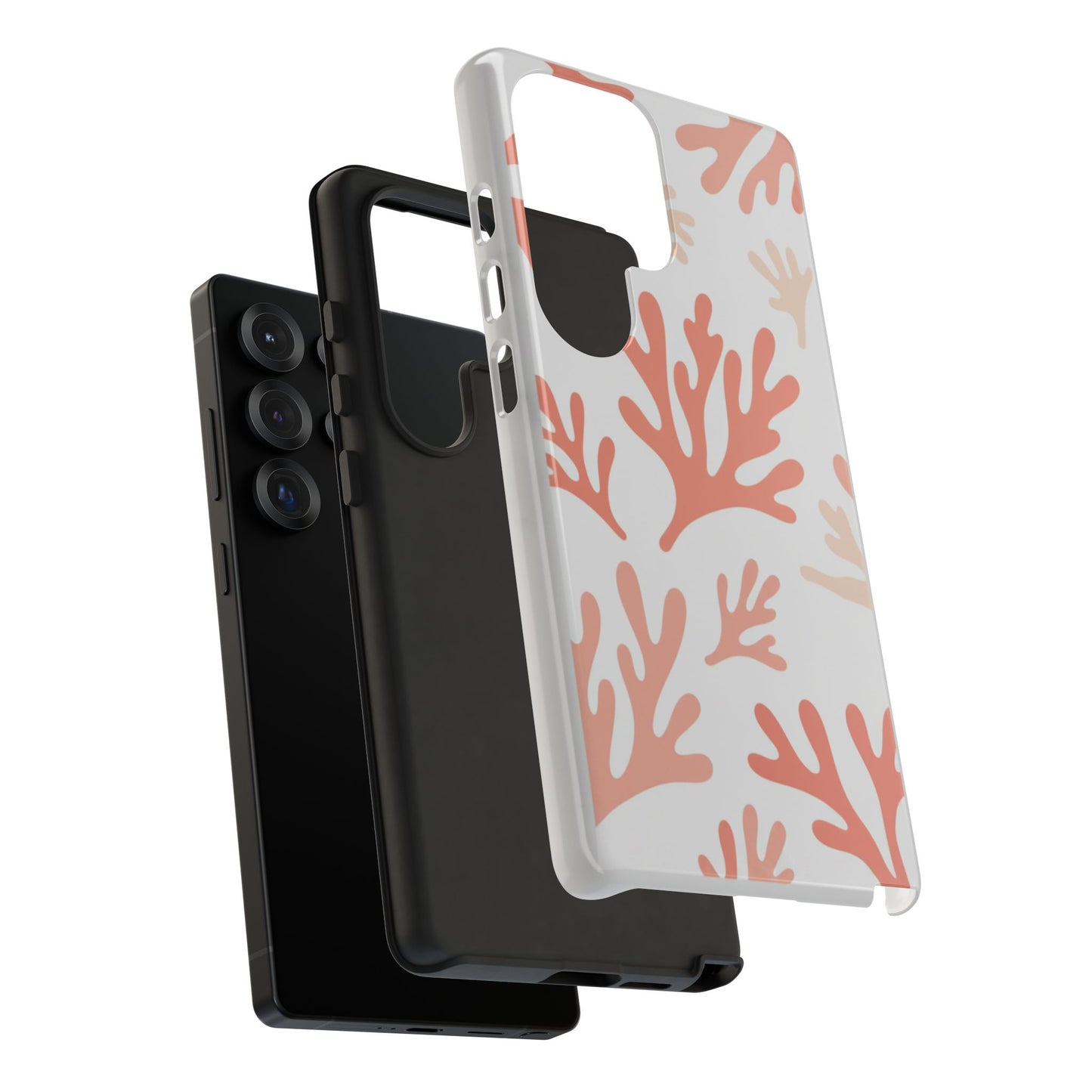 Coral Reef Pattern Tough Phone Case — Pink Beachy Protective Cover