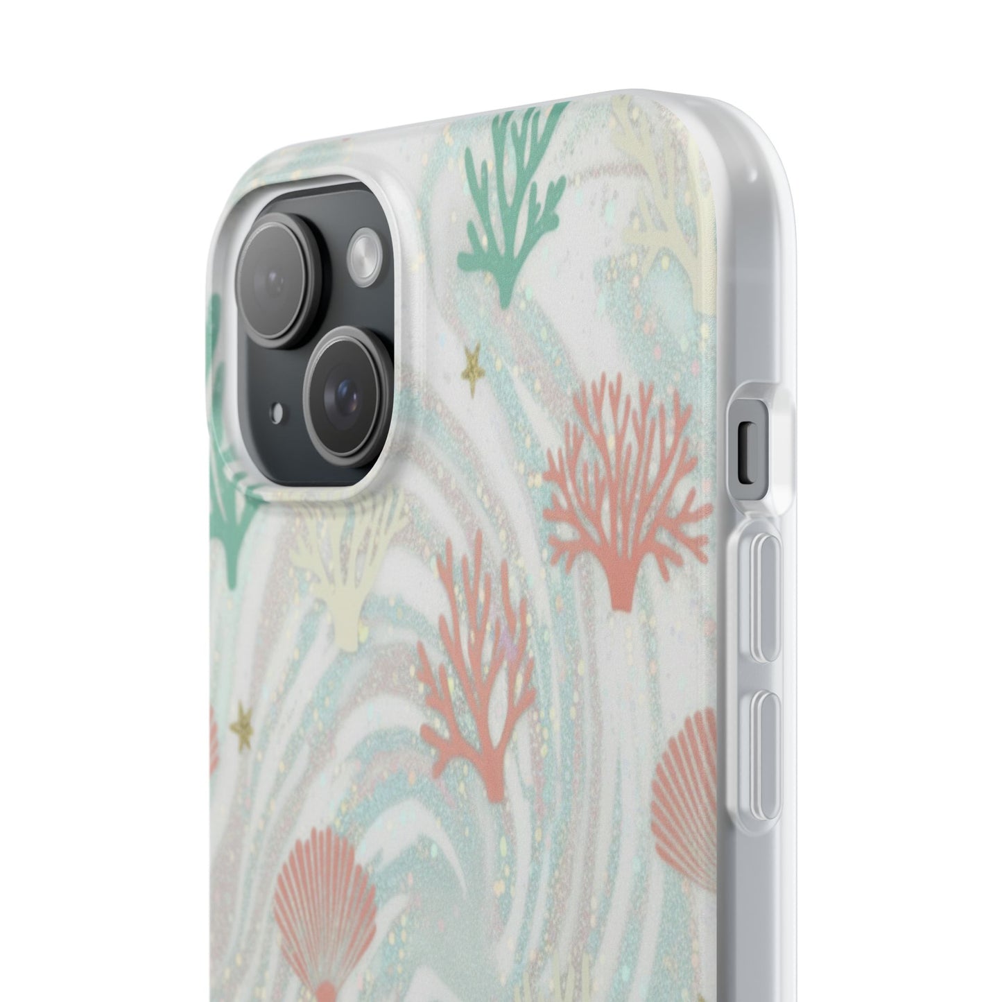 Pastel Seashell Phone Case — Coral Reef Wave iPhone Cover