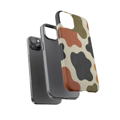 Retro Abstract Camouflage Phone Case — Earth Tone Tough Case