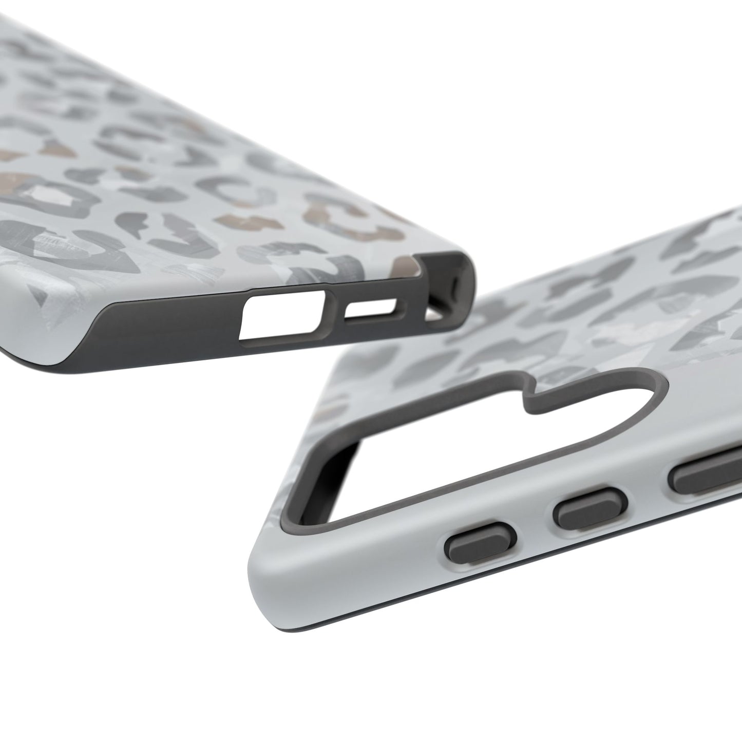 Silver Leopard Tough Phone Case