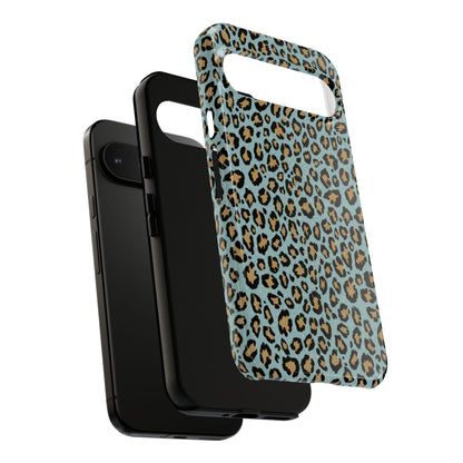 Leopard Print Tough Phone Case - Blue Cheetah Protective Cover