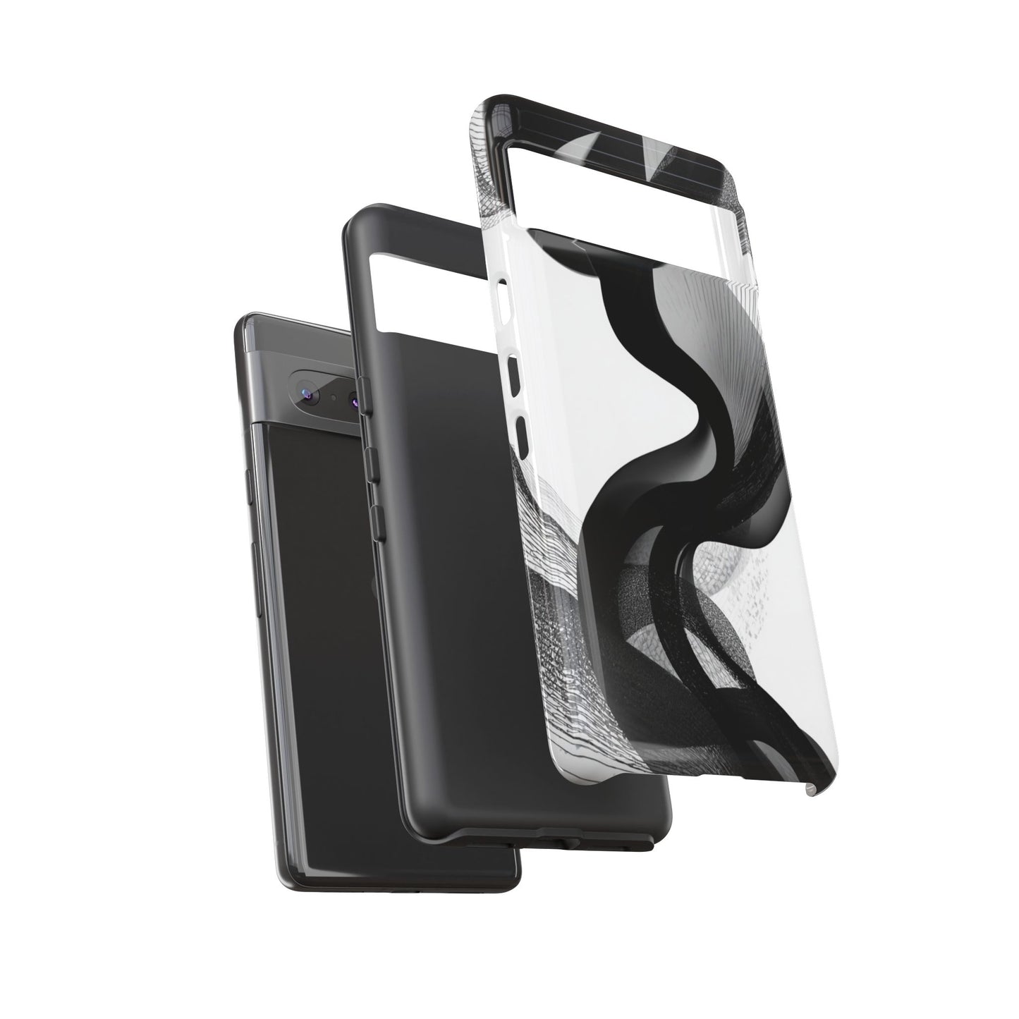 Phone Case — Monochrome Abstract Protective Cover