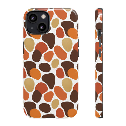 Phone Case — Retro Pebble Pattern in Warm Autumn Colors