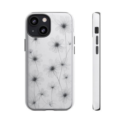 Tough Case — Black & White Floral Tough Phone Case