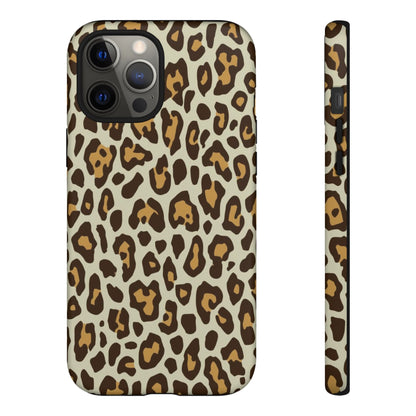 Leopard Print Tough Phone Case — Durable Protective Animal Print Case