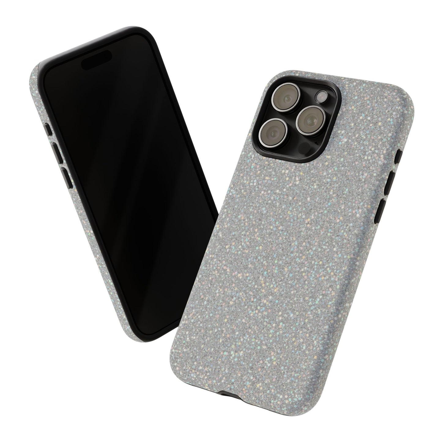 Glitter Silver Tough Phone Case — Sparkling Protective Phone Case