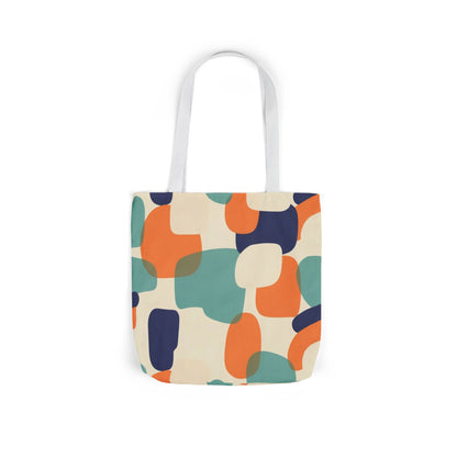 Abstract Color Block Canvas Tote — Modern Patterned Everyday Bag