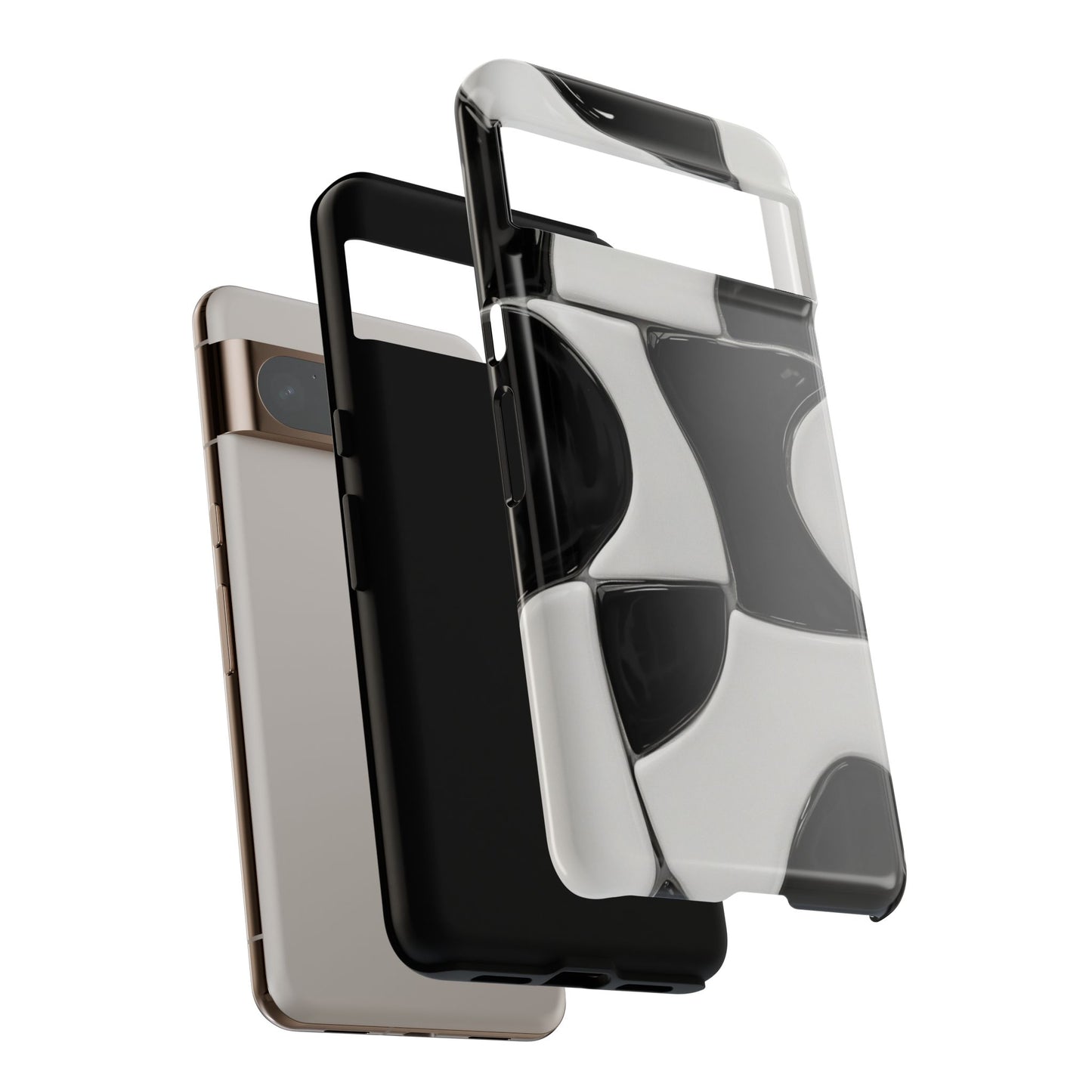 Black & White Abstract Pattern Tough Phone Case